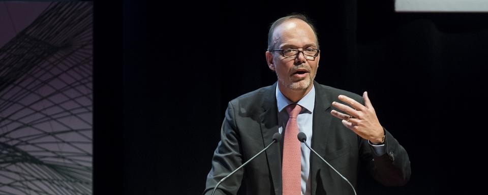 Antoine Geissbühler, le doyen de la faculté de médecine de l'université de Genève. [Keystone - Jean-Christophe Bott]