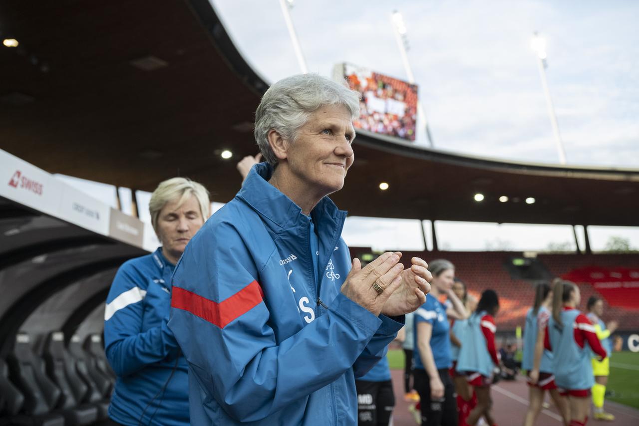 Tout n'a pas été parfait, mais Pia Sundhage décroche une deuxième victoire en trois matches avec la Suisse. [KEYSTONE - ENNIO LEANZA]