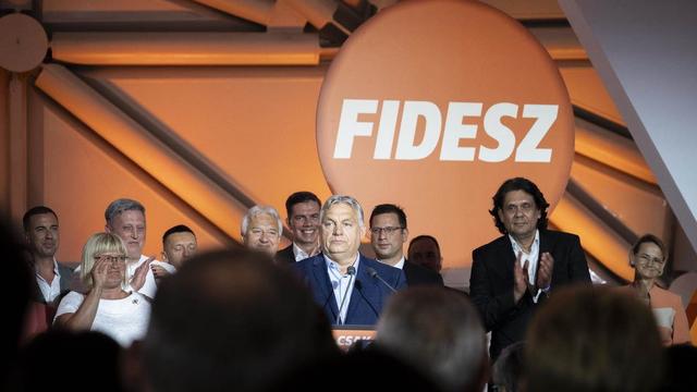 Le parti du Premier ministre nationaliste hongrois Viktor Orban est arrivé en tête des européennes. [Keystone]