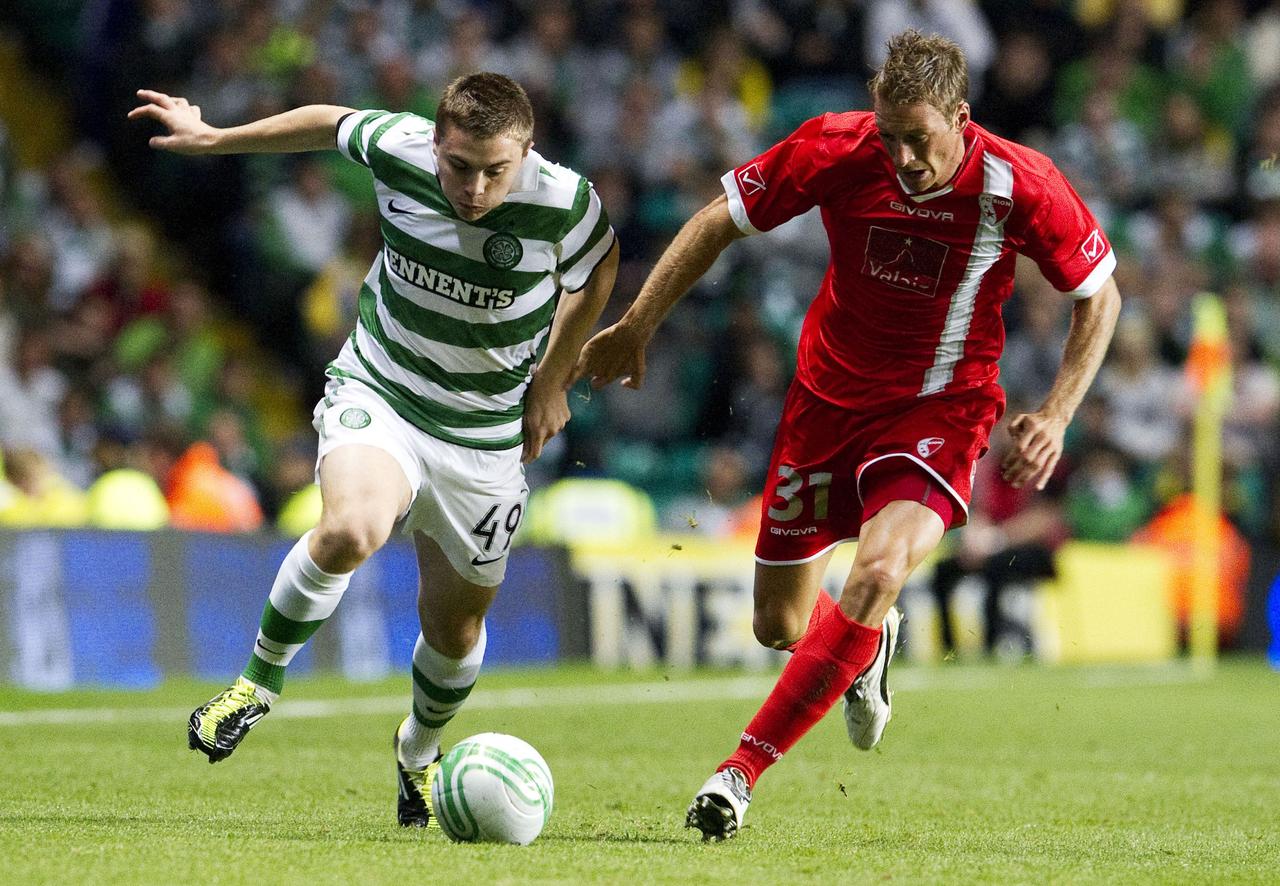 Arnaud Bühler, ici au Celtic Park, pour l'un de ses meilleurs souvenirs, contre les Ecossais en Europa League. [freshfocus - SNS Group]