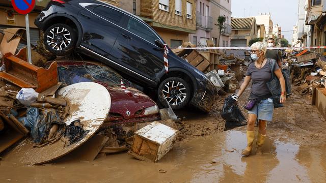 Les intempéries menacent à nouveau la région de Valence, en Espagne. [Keystone - EPA/Chema Moya]