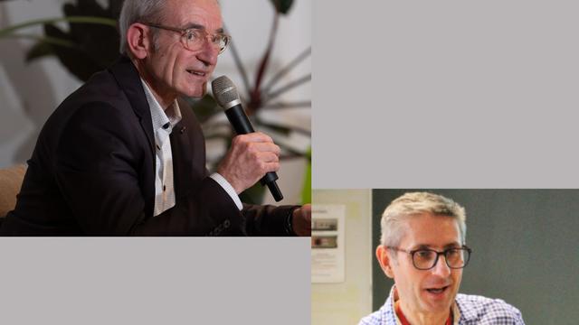 Jean-Luc Bernaud et Christian Helson, psychologues et enseignants. [Libres de droits]