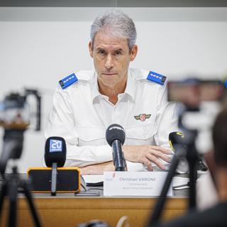 Christian Varone, commandant de la Police cantonale valaisanne. [Keystone - Valentin Flauraud]