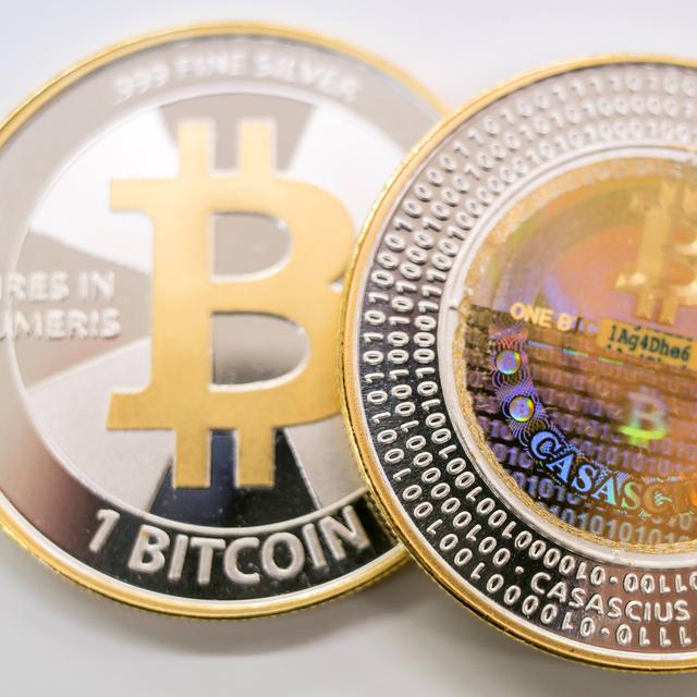 Nouveau record du Bitcoin à plus de 80'000 dollars. [Keystone - Alexandra Wey]