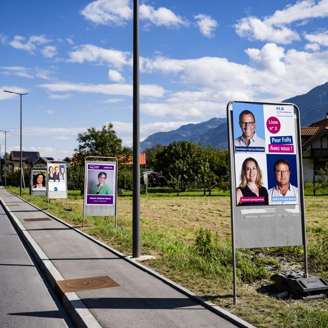 Les élections communales du 13 octobre 2024 en Valais. [Keystone - Jean-Christophe Bott]