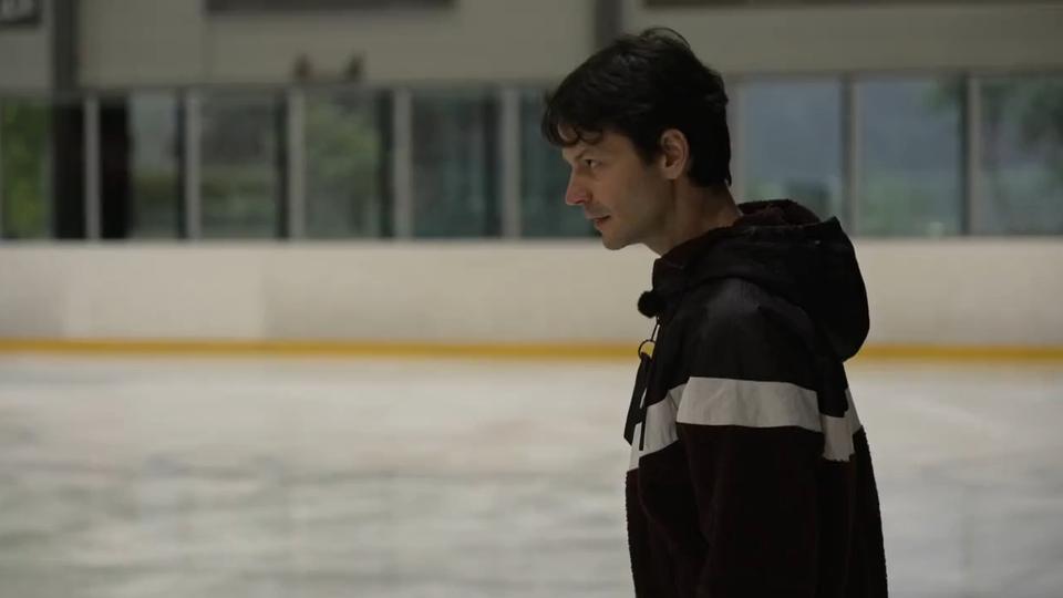 Stéphane Lambiel à la patinoire de Champéry