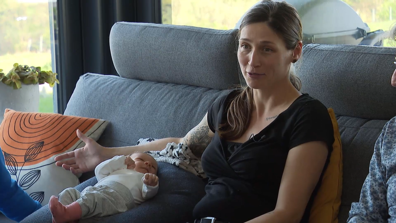 Sophie et son bébé.