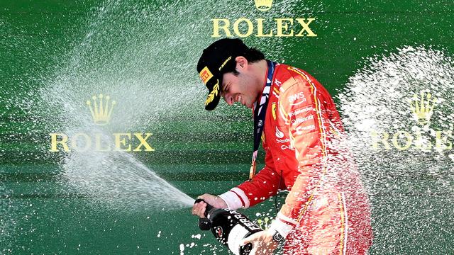 Sainz peut savourer un 3e succès en F1. [Keystone - Joel Carrett]