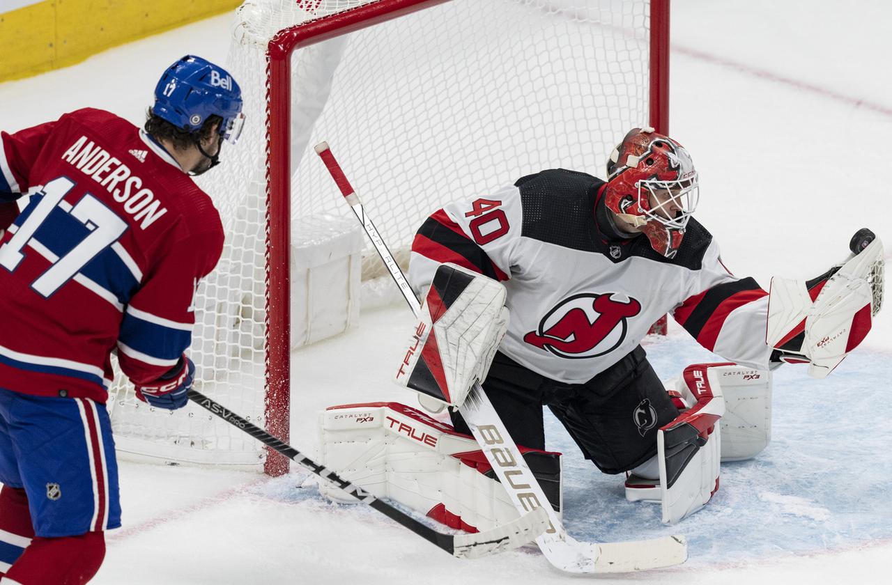 Akira Schmid a connu une saison compliquée avec New Jersey. [KEYSTONE - CHRISTINNE MUSCHI]