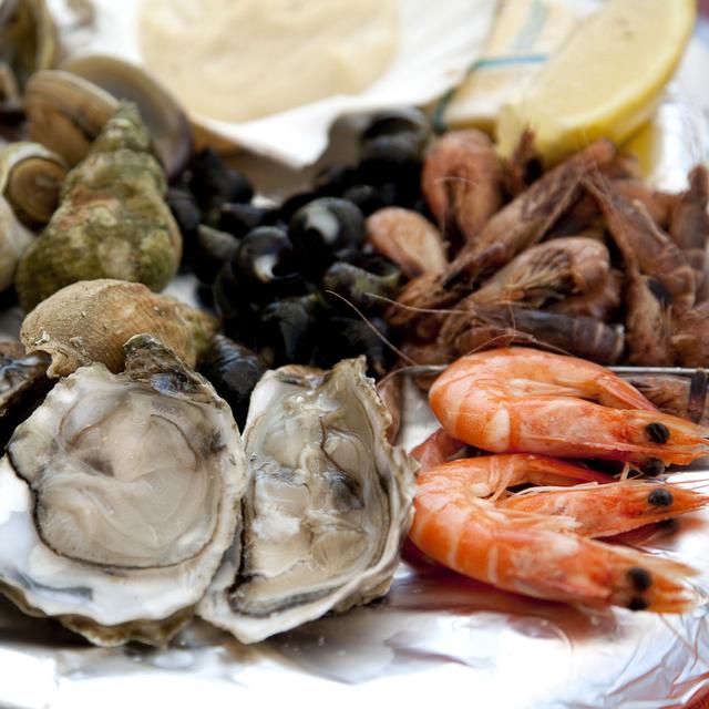 ASSIETTE DE FRUITS DE MER, RESTAURANT LE MORD'EAU, PORT DU BEC AU VILLAGE DE L'EPOIDS, COMMUNE DE BOUIN, MARAIS BRETON, COTE ATLANTIQUE, VENDEE (85), PAYS DE LA LOIRE, FRANCE
[pas d'autorisation nécessaire]
Philippe Roy / Aurimages via AFP [Aurimages via AFP - Philippe Roy]