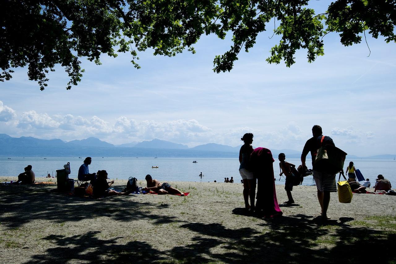 Vidy-Plage, à Lausanne. [Keystone - Jean-Christophe Bott]