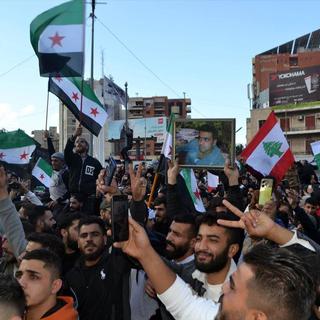 La communauté syrienne en exil en Suisse a réagi avec joie à la chute du régime de Bachar al-Assad. [Keystone]