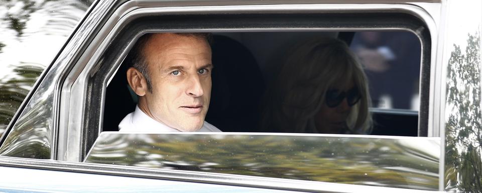 Le Président Emmanuel Macron, le 7 juillet 2024. [Keystone - EPA/Mohammed Badra]