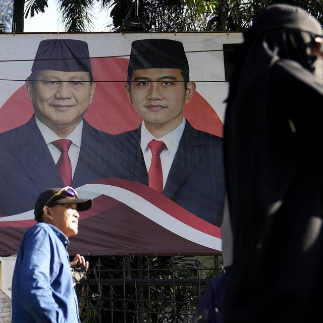 L'actuel ministre de la Défense Prabowo Subianto remporte l'élection présidentielle en Indonésie. [Keystone/EPA]
