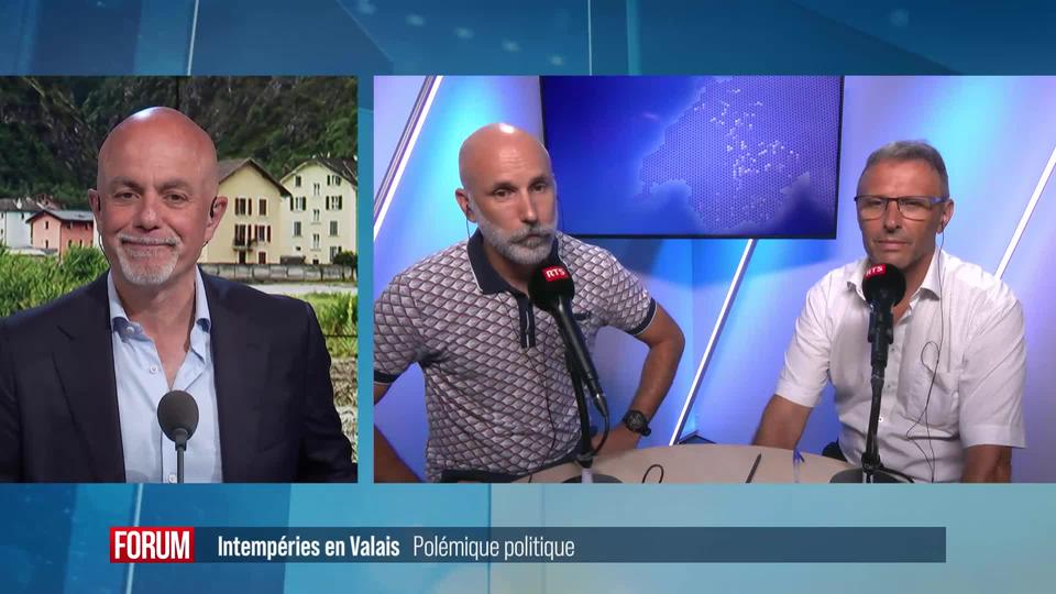 Polémique en Valais après les intempéries: débat entre Bruno Perroud et Lucien Barras