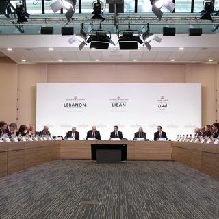 Conférence sur le Liban en France, le 24 octobre 2024. [Keystone - EPA/Alain Jocard]