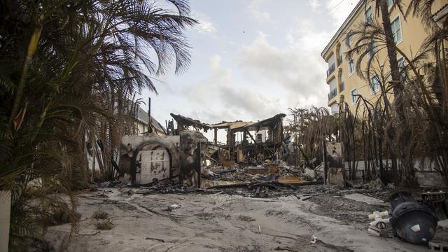 Une maison complètement détruite à Madeira Beach, en Floride. [KEYSTONE - LUIS SANTANA]