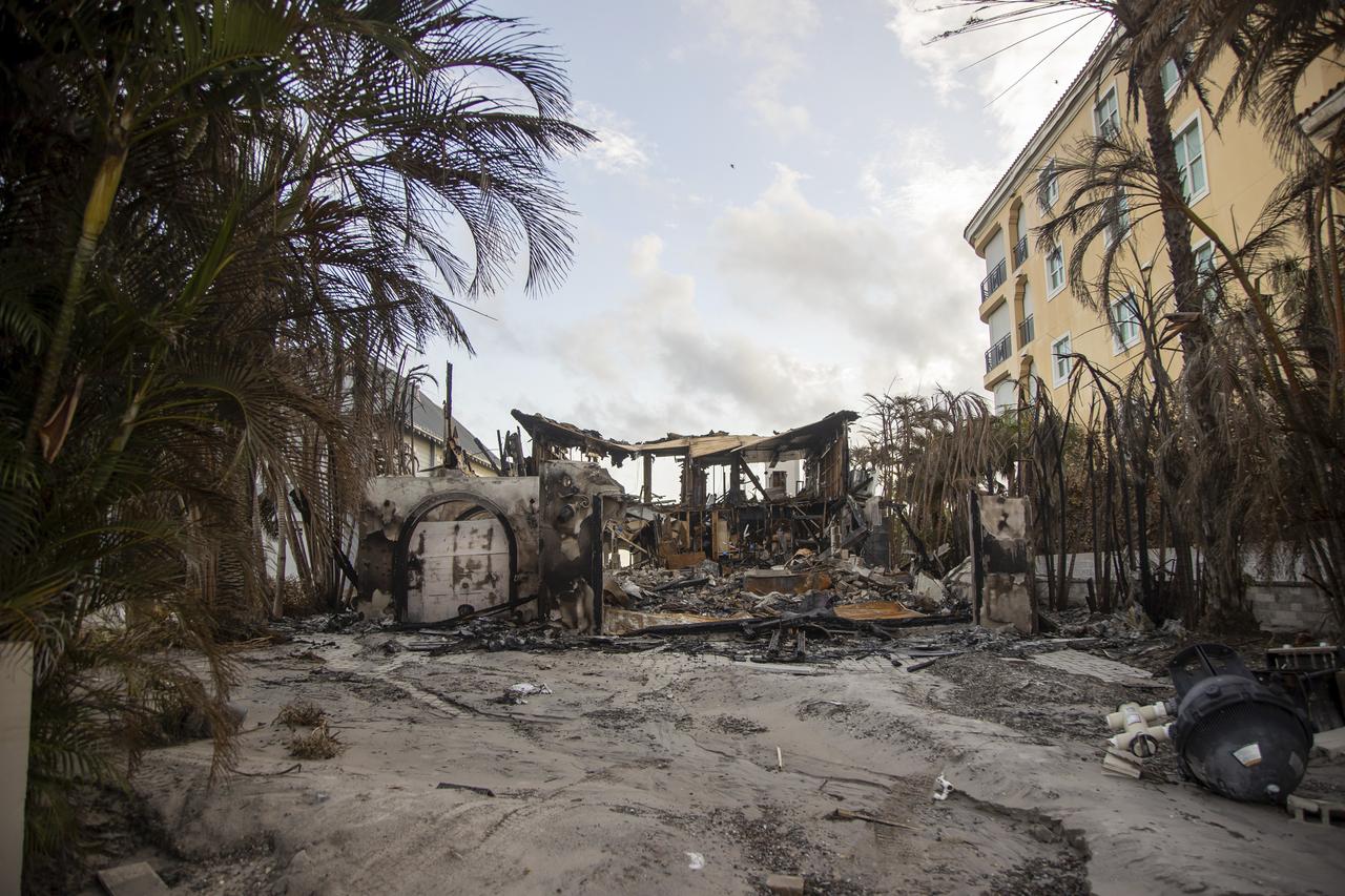 Une maison complètement détruite à Madeira Beach, en Floride. [KEYSTONE - LUIS SANTANA]