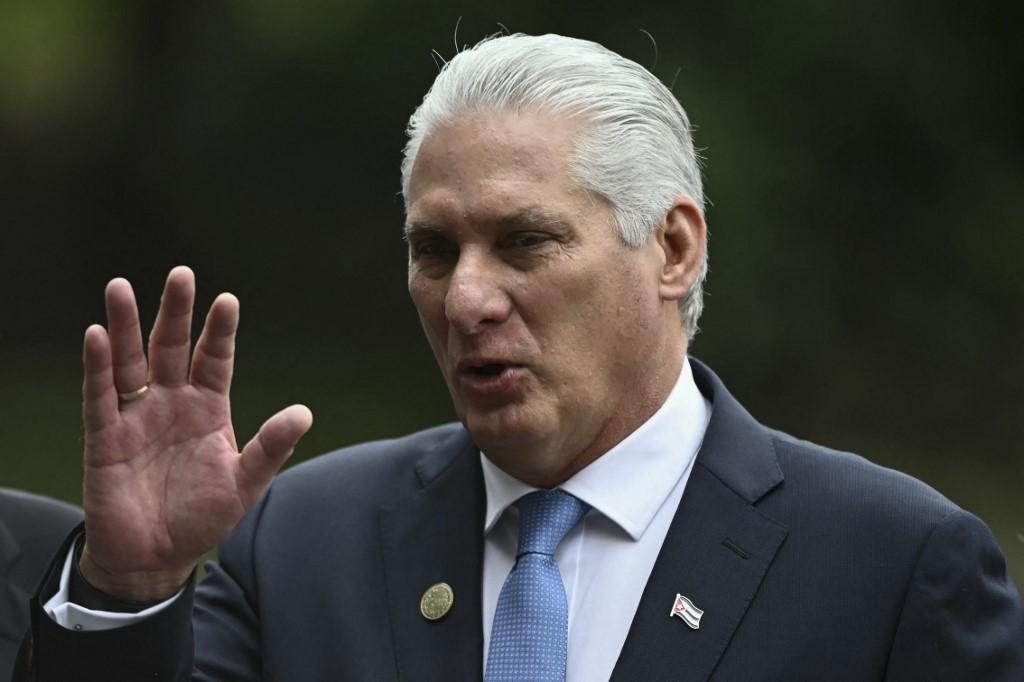 Le président cubain Miguel Diaz-Canel, ici le 1er octobre 2024. [AFP - CARL DE SOUZA]