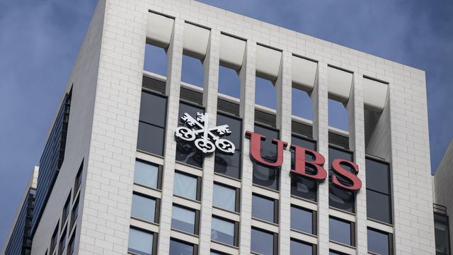 UBS tient depuis le matin du 24 avril 2024 son assemblée générale à Bâle. [Keystone - DPA/Boris Roessler]