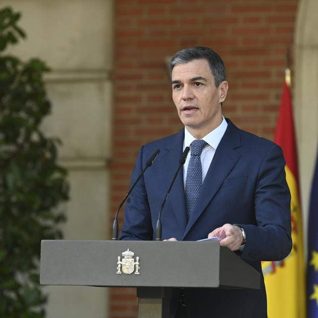 Le Premier ministre espagnole Pedro Sanchez. [Keystone - EPA/Borja Puig De La Bellacasa/Moncloa]