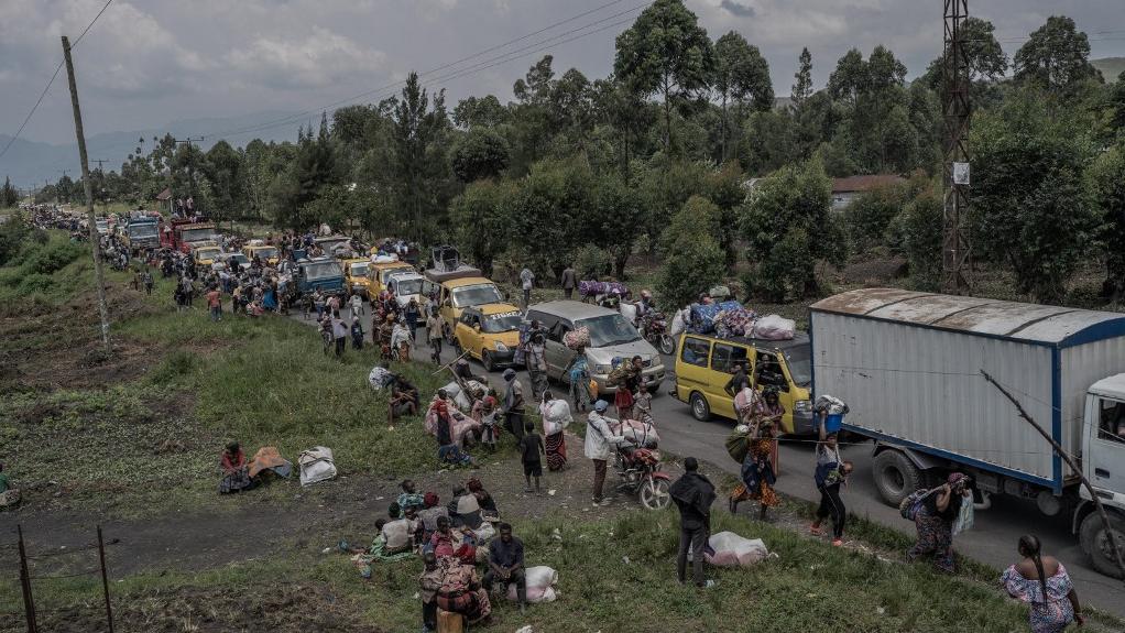 Les hostilités au Nord-Kivu ont provoqué la fuite de nombreuses personnes. [AFP - AUBIN MUKONI]