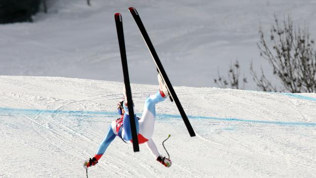 Le 22 janvier 2009, le skieur suisse Daniel Albrecht a perdu contrôle lors d'une descente de la Streif à Kitzbühel avant d'être mis dans le coma trois semaines. [Keystone/AP Photo - Giovanni Auletta]