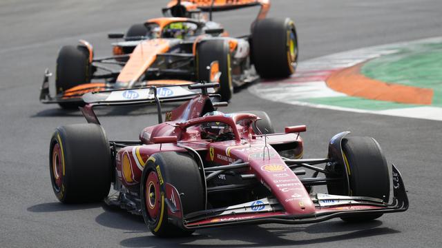 Leclerc s'est imposé devant Piastri et Norris. [Luca Bruno - Keystone]