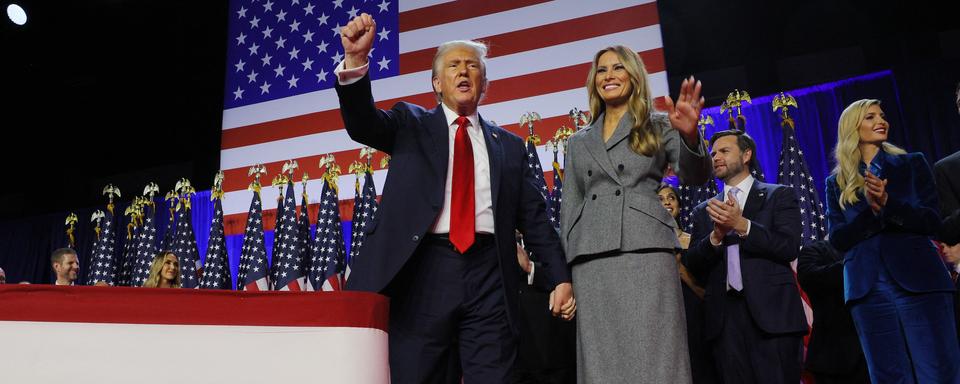 Donald Trump et son épouse Melania au soir de l'élection présidentielle. [reuters - Brian Snyder]