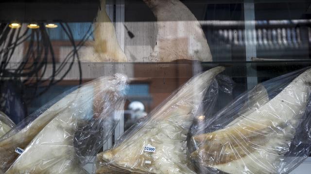 Des ailerons de requins vendus en Thaïlande. [Keystone - EPA/DIEGO AZUBEL]