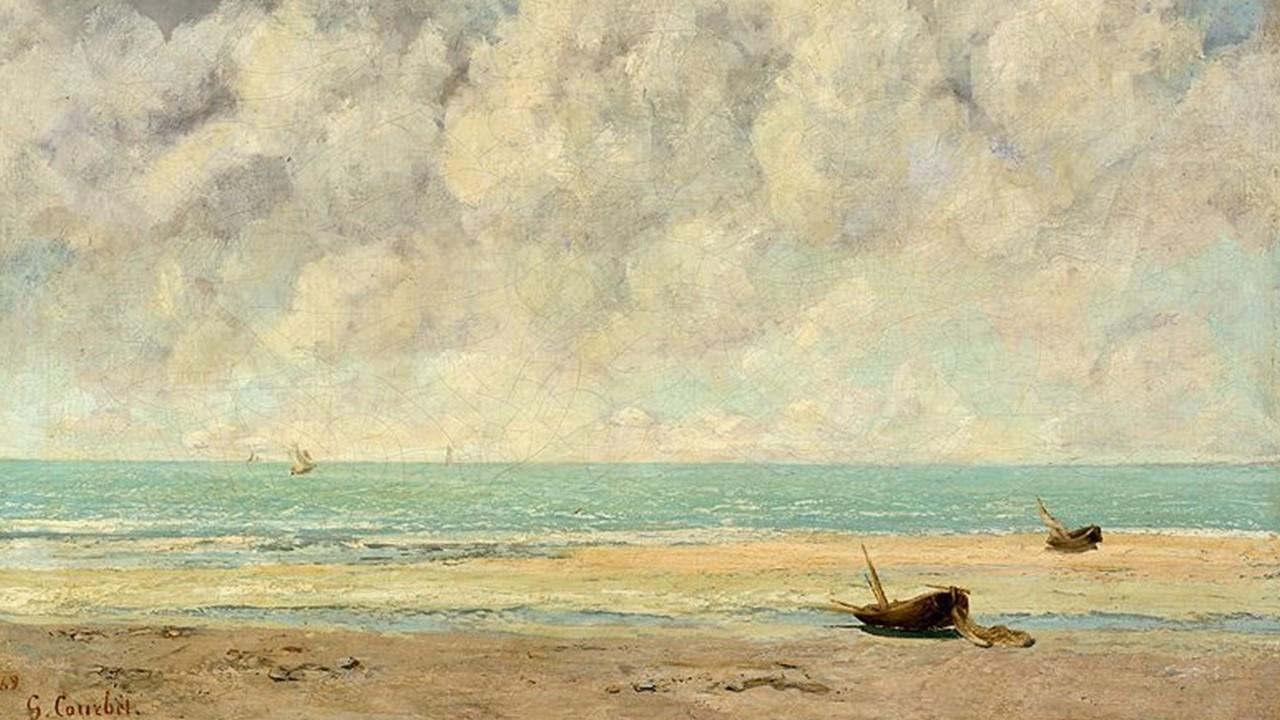 "la mer calme" de Gustave Courbet (1869) [MomArt/Wikipedia]