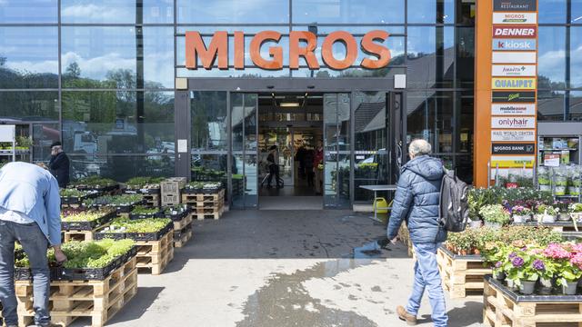 Le supermarché La Migros. [Keystone - Christian Beutler]