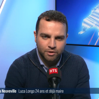 Luca Longo a été élu maire de La Neuveville à seulement 24 ans. [RTS]