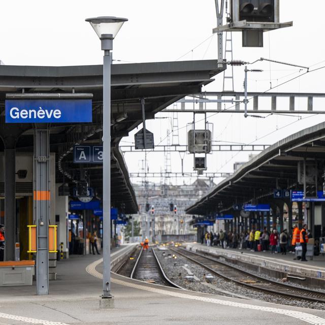Genève offre quatre liaisons ferroviaires directes avec d'autres villes européennes. [KEYSTONE - MARTIAL TREZZINI]