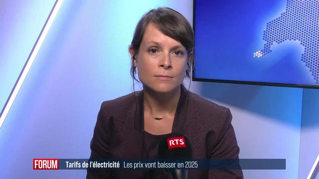 Le prix de l'électricité va baisser en 2025: interview de Laurianne Altwegg