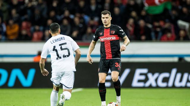 Le Bayer Leverkusen et Granit Xhaka sont passés tout proche de leur première défaite de la saison. [Imago - Beautiful Sports - Wunder]