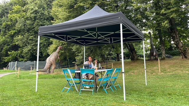 Ici la terre au Signal de Bougy, à DinoWorld. [RTS - Mathilde Pelletier]