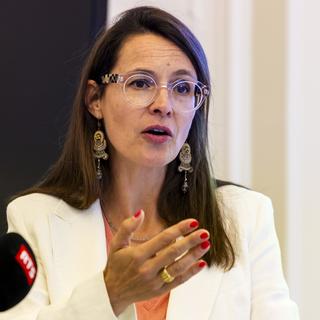 Anne Hiltpold, conseillère d'État en charge de l'éducation dans le canton de Genève. [Keystone - Salvatore Di Nolfi]