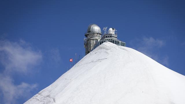 L'observatoire du Sphinx sur le Jungfraujoch, le samedi 15 août 2020. [KEYSTONE - PETER KLAUNZER]