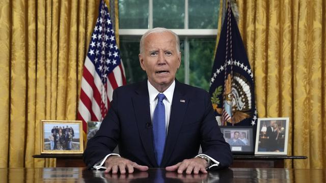 Joe Biden a prononcé mercredi soir une allocution solennelle à la nation. [KEYSTONE - EVAN VUCCI]