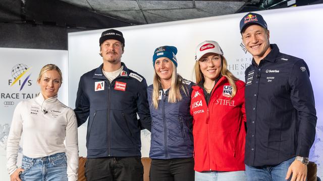 Lara Gut-Behrami (à gauche), Mikaela Shiffrin et Marco Odermatt (à droite) ont signé une lettre ouverte critiquant la FIS. [KEYSTONE - EXPA/JOHANN GRODER]