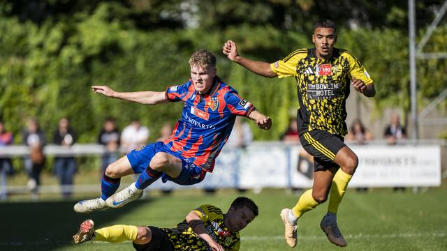 Le Stade Nyonnais a regardé le FC Bâle dans les yeux. [Jean-Christophe Bott - Keystone]