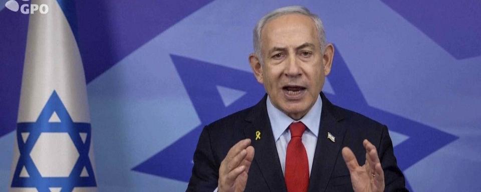 Le cabinet de sécurité israélien a approuvé mardi soir l'accord de cessez-le-feu avec le Hezbollah. [Keystone - Benjamin Netanyahou a donné son accord à un cessez-le-feu au Liban (image d'illustration).]