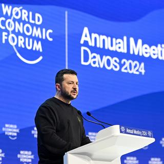 Volodymyr Zelensky à Davos. [Keystone]