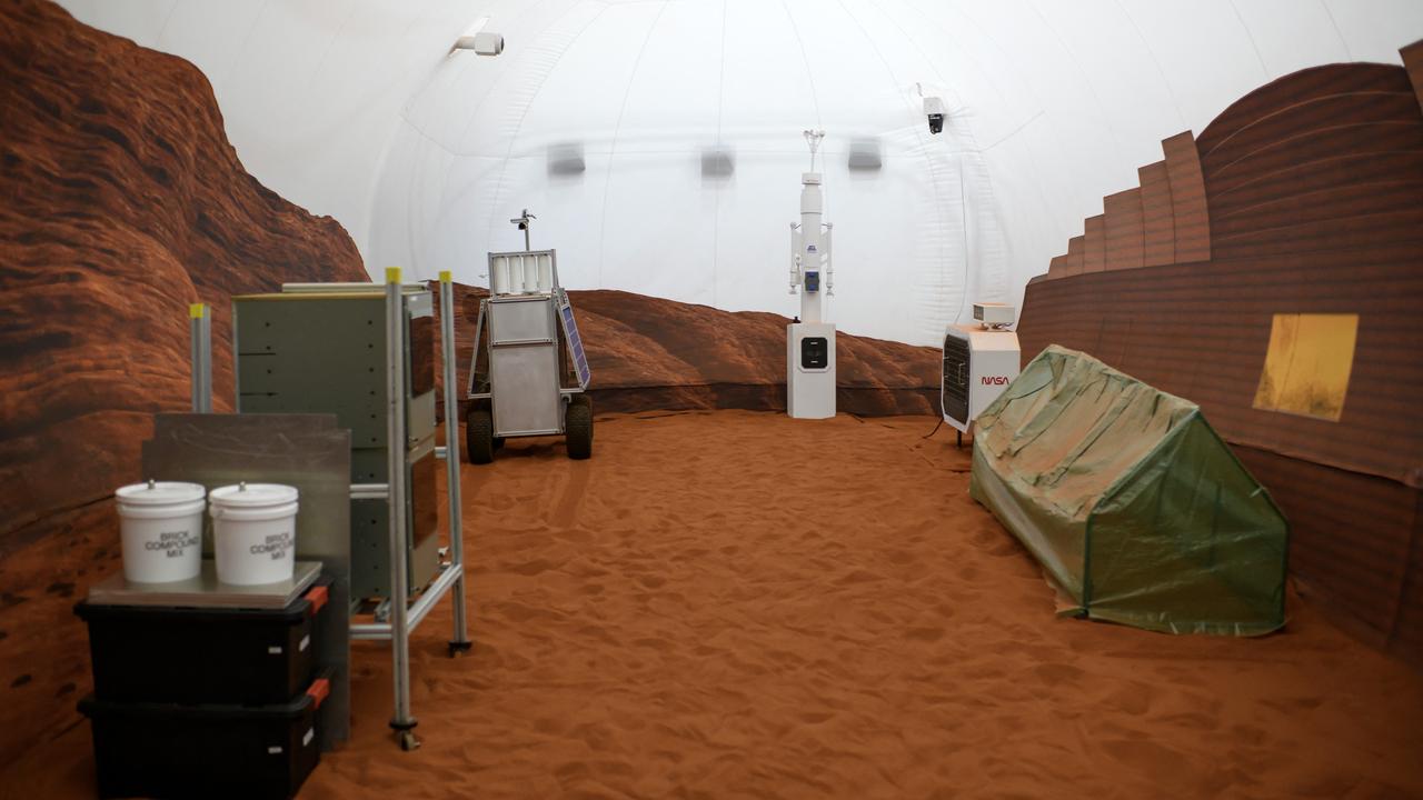 Une partie de l'expérience Mars Dune Alpha simulant la vie en extérieur sur la planète rouge, présentée en avril 2023. [AFP - Mark Felix]