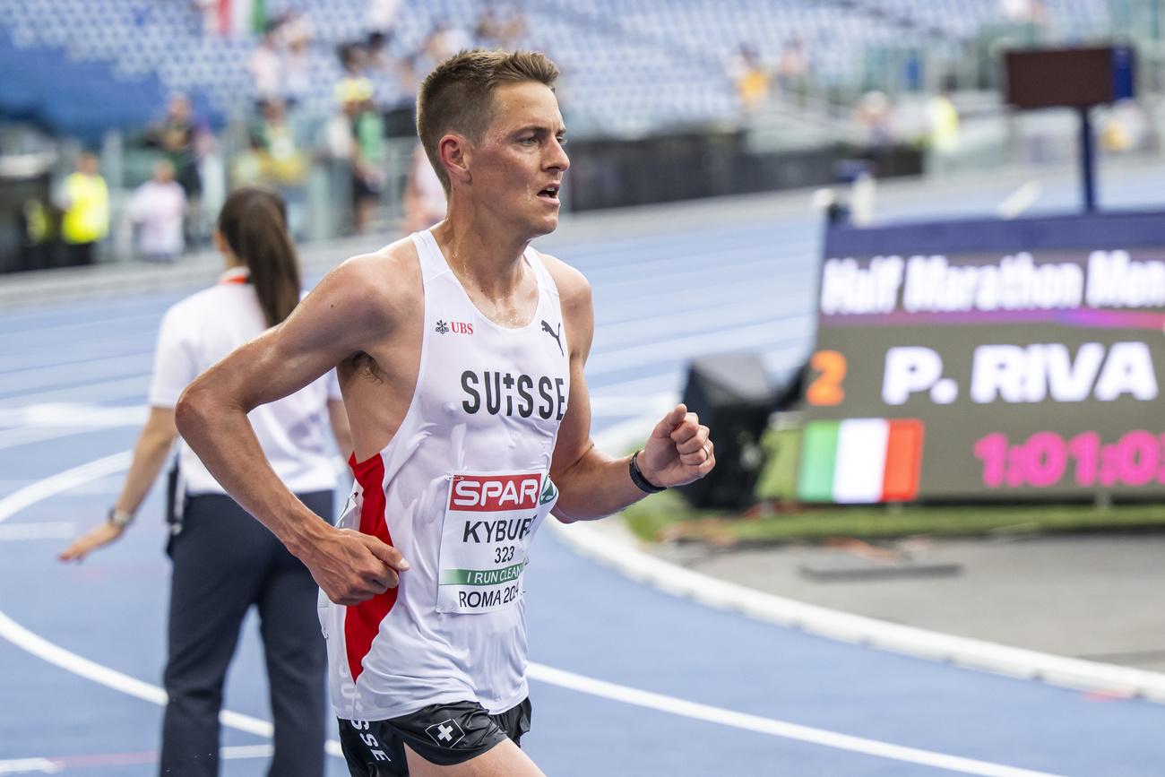 Meilleur suisse, Matthias Kyburz s'est classé 21e au semi-marathon. [KEYSTONE - JEAN-CHRISTOPHE BOTT]
