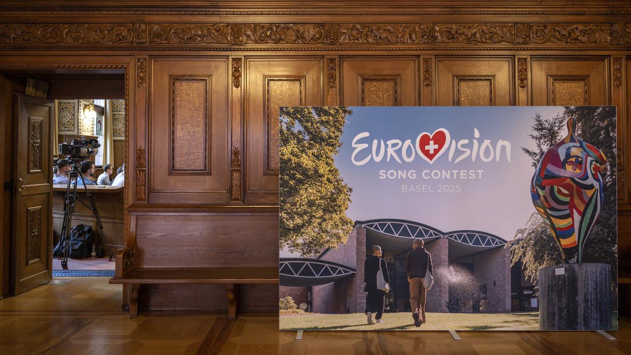 Les députés bâlois plébiscitent le crédit de 34,96 millions pour l'Eurovision 2025 [KEYSTONE - GEORGIOS KEFALAS]