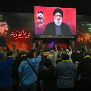 L'armée israélienne a annoncé samedi avoir "éliminé" le chef du Hezbollah Hassan Nasrallah. [Keystone]