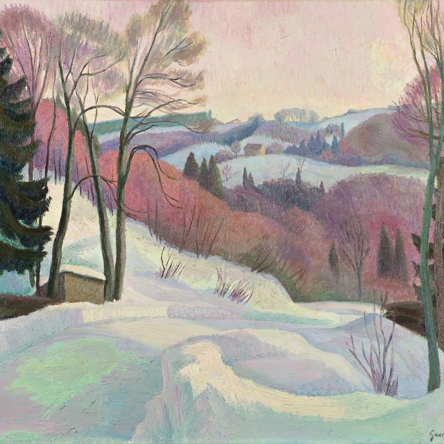 "La Route de Belmont en hiver" de Germaine Ernst, vers 1933. [Fondation Germaine Ernst - Claudine Garcia]