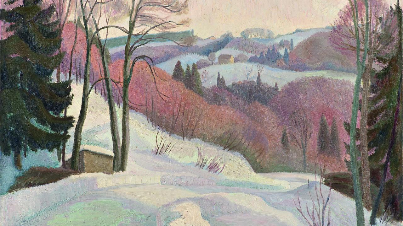 "La Route de Belmont en hiver" de Germaine Ernst, vers 1933. [Fondation Germaine Ernst - Claudine Garcia]